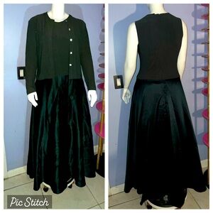 2 Piece Emerald Green MOB Cocktail Gown Size 16